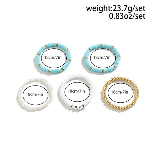 Charmorah Bohemian Style Bracelet Set 18cm/7inch x 5 C2024070012