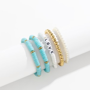 Charmorah Bohemian Style Bracelet Set 18cm/7inch x 5 C2024070012