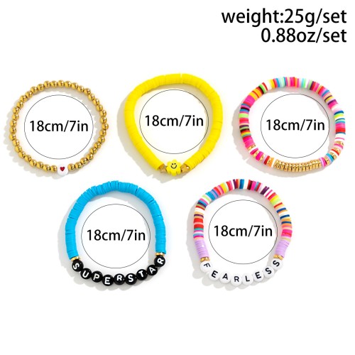 Charmorah Bohemian Style Bracelet Set 18cm/7inch x 5 C2024070014