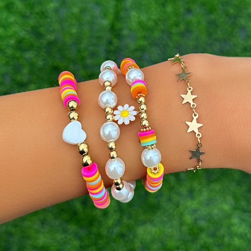 Charmorah Bohemian Style Bracelet Set 18cm/7inch x 3 + 19cm/7.5inch x 1 C2024070016