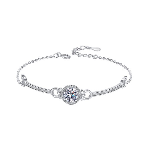 1CT Moissanite Halo Design Bracelet C2024070002 1CT Moissanite Halo Design Bracelet C2024070002