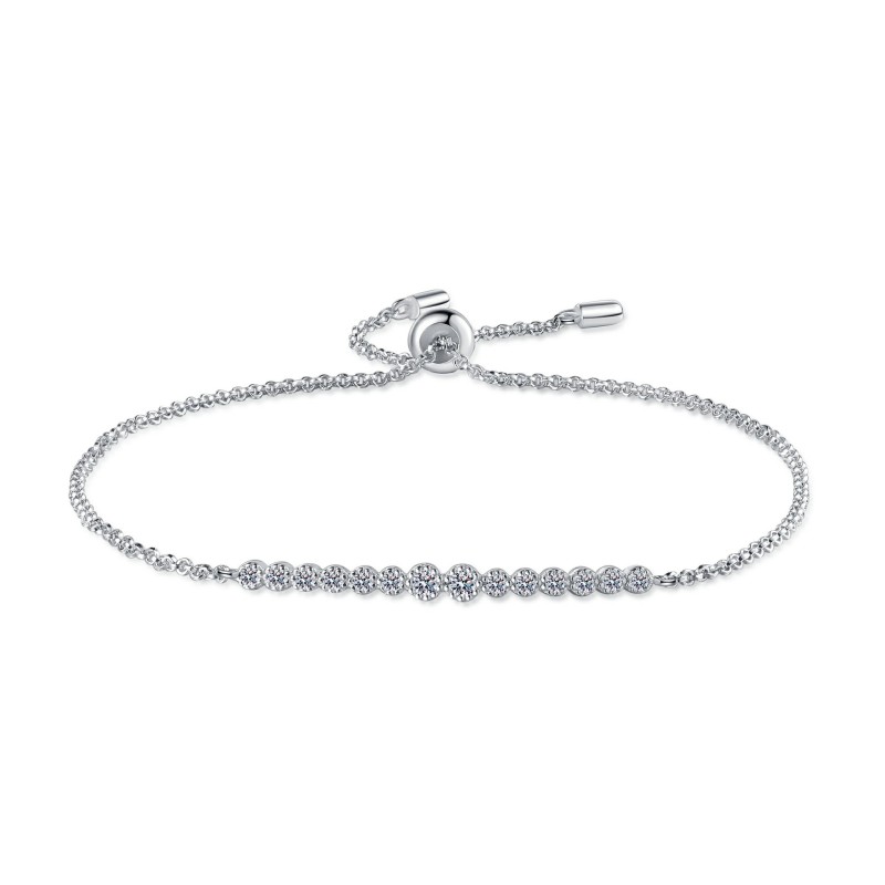 0.24 CT Moissanite S925 pure silver Bracelet C2025070101