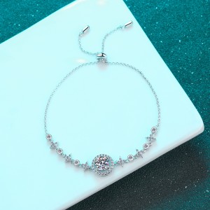 1 CT Moissanite Zhongxing Pack S925 pure silver Bracelet C2025070102