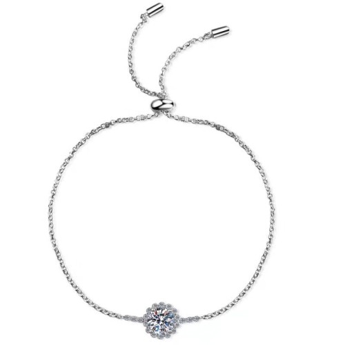 ‘A myriad of stars surround the moon’ Moissanite S925 pure silver Bracelet C2025070104 ‘A myriad of stars surround the moon’ Moissanite S925 pure silver Bracelet C2025070104