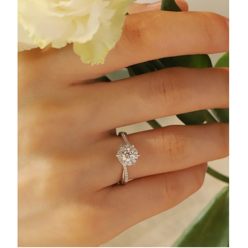 Charmorah " Star woven diamond ring" 925 Sterling Silver Adjustable opening C2025030101 
