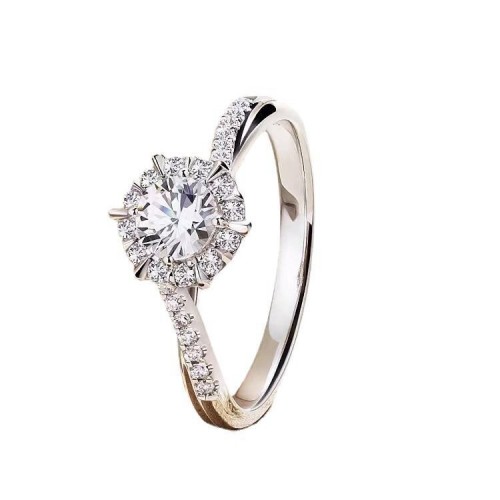 Charmorah " Star woven diamond ring" 925 Sterling Silver Adjustable opening C2025030101