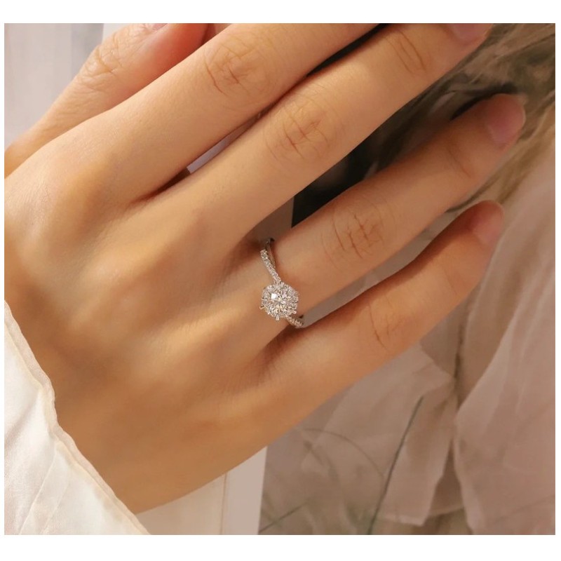 Charmorah " Star woven diamond ring" 925 Sterling Silver Adjustable opening C2025030101 