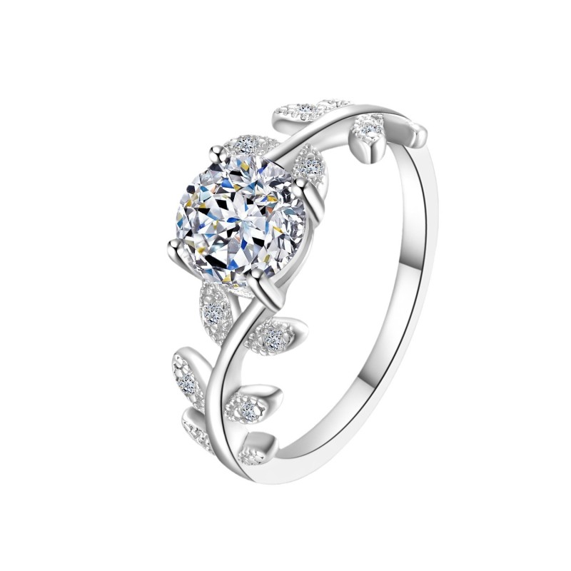 Mozambique diamond Charmorah "Ieaf" 925 Sterling Silver Adjustable opening C2025030102 Mozambique diamond Charmorah "Ieaf" 925 Sterling Silver Adjustable opening C2025030102