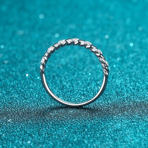 Moissanite Circular ring Polished s925 Silver Ring Engagement Rings C2025020107