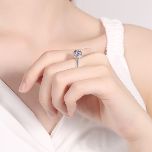 1 CT Moissanite Princess Cut s925 Silver Ring Engagement Rings C2025020111 