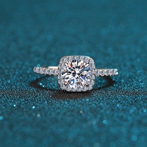 1 CT Moissanite Princess Cut s925 Silver Ring Engagement Rings C2025020111