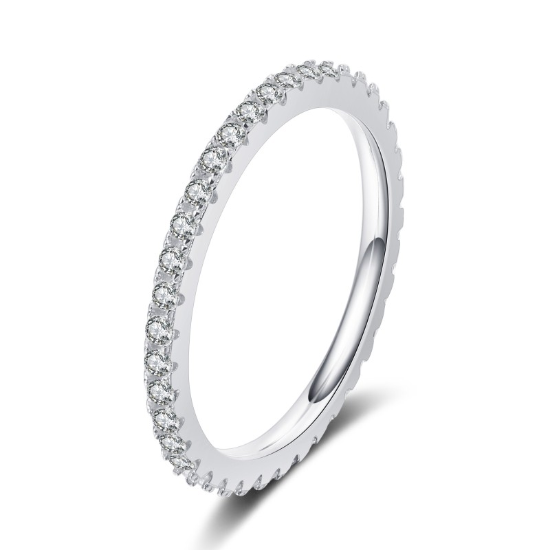 Moissanite Round Brilliant Cut s925 Silver Ring Engagement Rings C2025020115