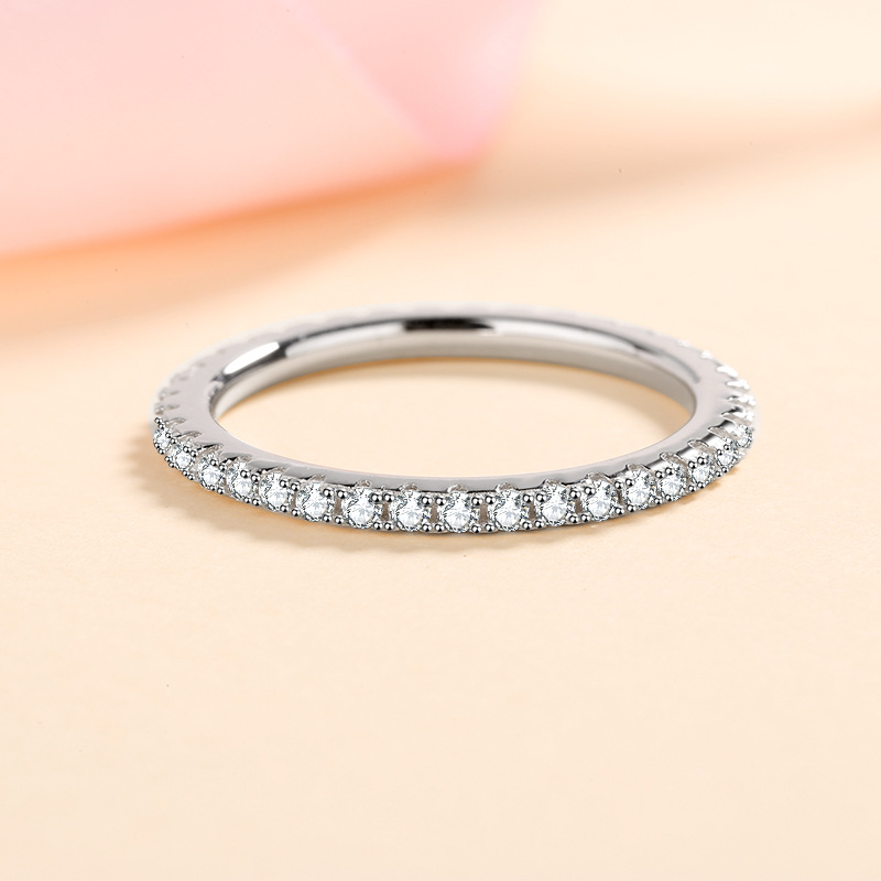 Moissanite Round Brilliant Cut s925 Silver Ring Engagement Rings C2025020115 