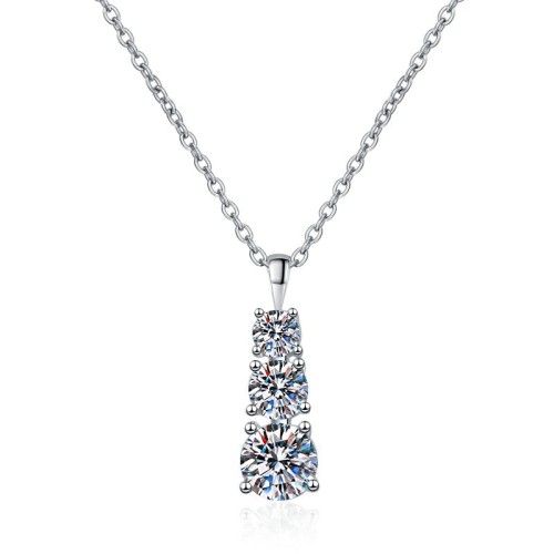 1.0 CT "Hanoi" Moissanite Sterling Silver Classic Necklace C2024080007 1.0 CT "Hanoi" Moissanite Sterling Silver Classic Necklace C2024080007