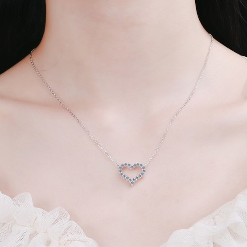 Moissanite Sterling Silver Hollow out love heart C2025080103 