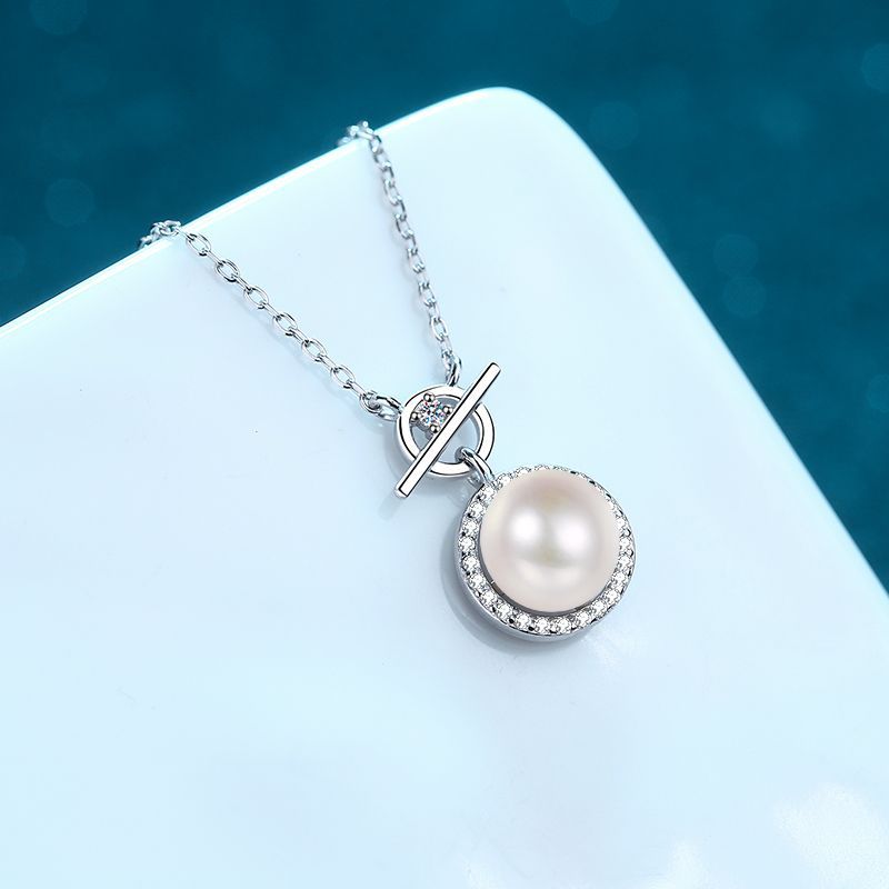 Moissanite Freshwater Pearl 925 Silver C2025080104 