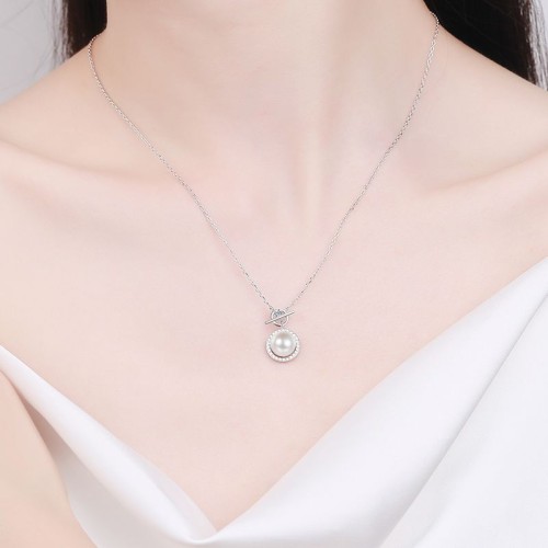 Moissanite Freshwater Pearl 925 Silver C2025080104 