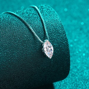 1 CT Moissanite Water droplet minimalist temperament 925 Silver C2025080110